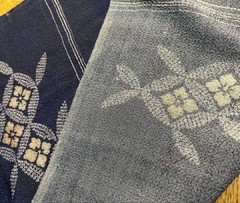 Antique Silk Fabric No478 Vintage Japanese Textile Timeworn 120cm Rare