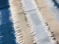 Groundworks Contemporary Upholstery Fabric Dendrite Embroidery Blue Geode 1.4 yd