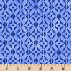 Blue Muse Painterly Tile CX9736 100% Cotton Fabric By the half yard