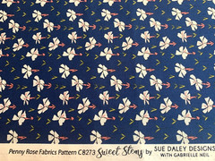 1930s Repro Pink Floral PENNY ROSE SWEET STEMS Riley Blake Cotton Fabric FQ