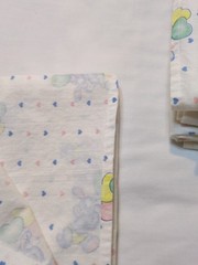 Vintage Princess Fabrics Inc. Pastel Bunny Hearts Sheet # 233 4 Cut 49″ X 42″