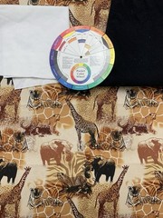 Lot Cotton Fabric Quilt Panel Cranston African Serengeti Safari Animal Patchwork