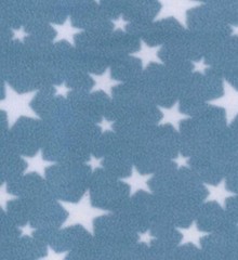 Printed Polar Fleece Fabric Material – STARS BLUE
