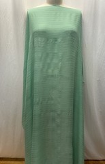 100% Silk Georgette 3D Textured Rib Stripe Sage Green Fabric 1 Yd 11″ Long 56″W