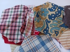 Lot `130+ Pieces Pre-Cut Hexagons Quilting Fabric 4.5″ Some Feedsack Flour Sack