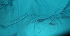TURQUOISE BLUE SILK JACQUARD CREPE FABRIC, 120cm wide NEW, EVENING,BRIDAL, AUST