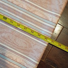 10 Yards Decorative Fabric Striped Polished Cotton Tan Blue Mauve 55 x 362