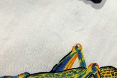 Cotton Fabric Hemmed Square Bright Colorful Insects Tablecloth Or Other Uses