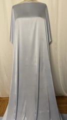 100% Pure Silk Charmeuse Powder Blue Color Fabric 3 Yards 10″ In Length 44″ Wide