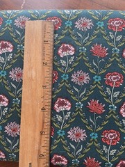 Liberty of London Green Floral Kew Trellis Quilting Cotton Fabric 2 Yards 13”