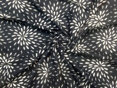 IKEA Jennifer Idrizi 2017 Fabric Lot Black White Starburst Heavy Cotton Twill