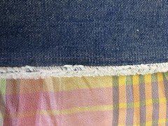 4 YARDS USA MADE INDIGO DENIM 26” Wide 100% COTTON FABRIC Made On A Vintage Loom
