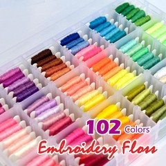 QCZKB Friendship Bracelet String 102 Skeins Fashionable Rainbow rainbow color