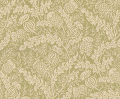 MULBERRY CURTAIN/UPHOLSTERY FABRIC DESIGN Moorland 9.4 METRES GREEN 100% COTTON