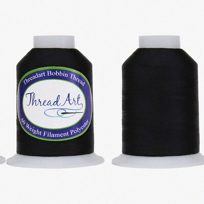 Black and White 2 Large Spool Bobbin Thread