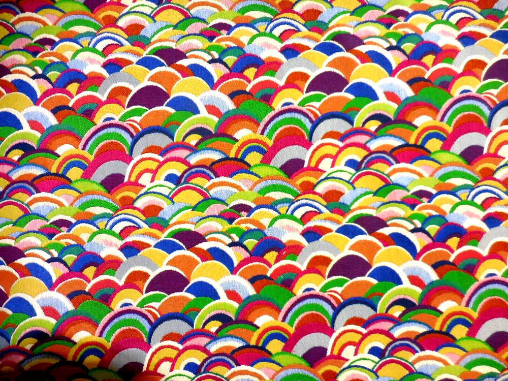 Candy Land Multicolor Jacquard Woven Polyester Tapestry Fabric | 57″ W | By Yard