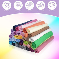 40 Pcs Solid Color Cotton Fabric Quilting Patchwork Precut Fabric Bundles 20 X 2
