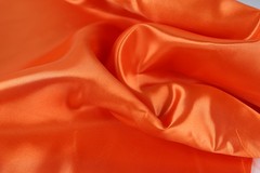 Orange Bridal Satin Fabric by the Yard, Silky Satin for Dresses and Event Decor