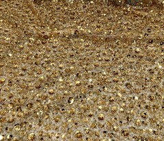 Yellow Gold Beaded Sequins Embroidery Bridal Lace Fabric 50” Width Sold By Yard