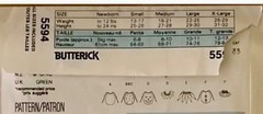 Butterick 5594 Kids BIB/HAT Costume Clown Bunny Pumpkin Jester Devil Cat Pattern