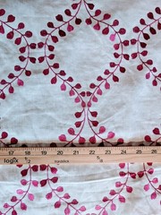 Robert Allen Winding Leaves Raspberry Fabric-SOLD BY THE YARD-21 YARDS AVAILABLE