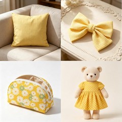 Yellow Fat Quarters Fabric Bundles 18×22 inch for Sewing Quilting Crafting