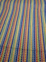 VTG Colorful Striped w/dots Fabric Norm Lambert for General Fabrics cotton NEW