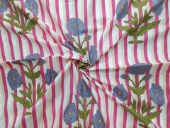 Pre Cut Cotton Fabric Squares Hand Block Print Quilting Fabric Bundle by The