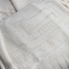 3 Piece Fabric Lot in Black and Beige 7+ Yards Total
