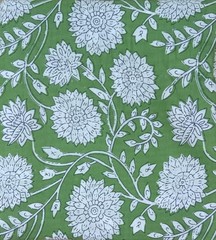 Pre Cut Cotton Fabric Squares Hand Block Print Quilting Fabric Bundle by The