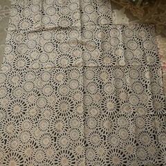 Piece Of Richloom Black & Tan Geometric Fabric Size 54”x 43” With Square Cut Out