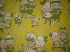 Rare Vintage JOAN WALSH ANGLUND GIRL /BOY / HOLLY HOBBIE Fabric #2 (50cm x 50cm)