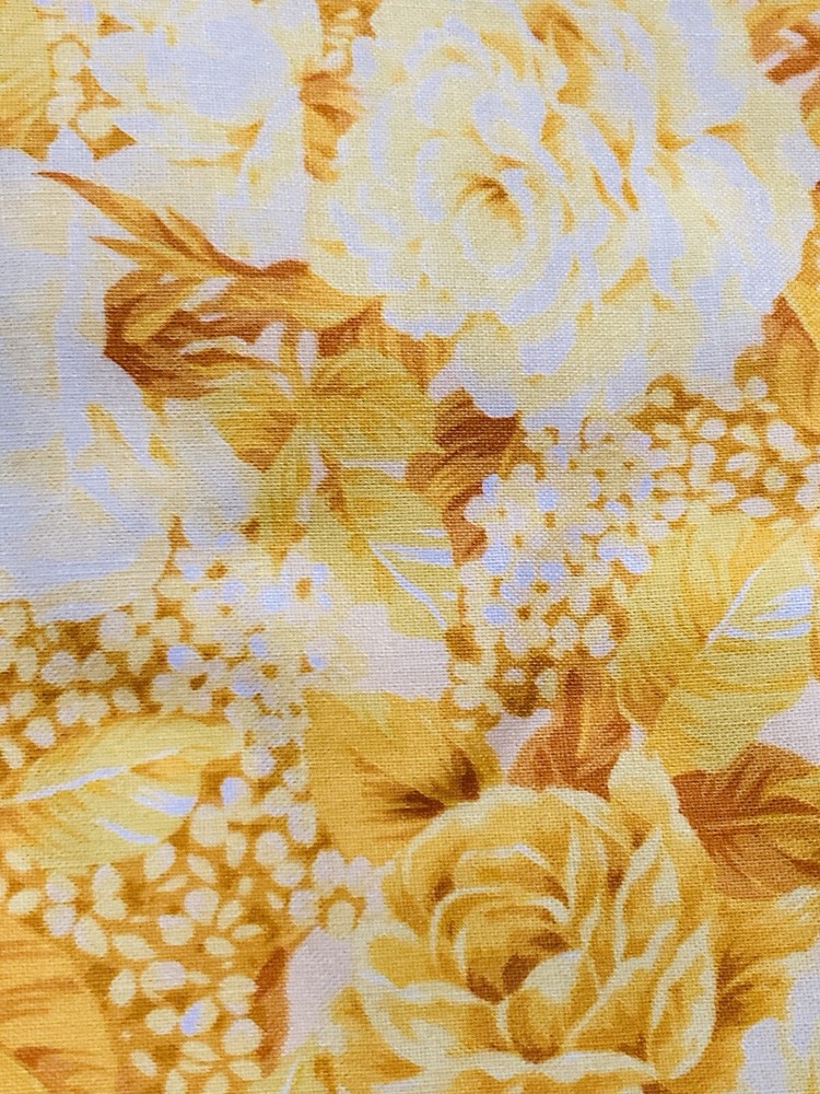 Yellow Roses Tone on Tone Conventry Hoffman International Fabrics 2.25 Y x 44″W