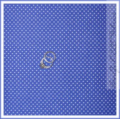 BonEful Fabric FQ Cotton Quilt VTG Periwinkle Purple Blue White Little Polka Dot