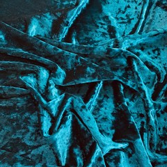Samantha DARK TURQUOISE BLUE Polyester Stretch Crushed Velvet Fabric for Bows,