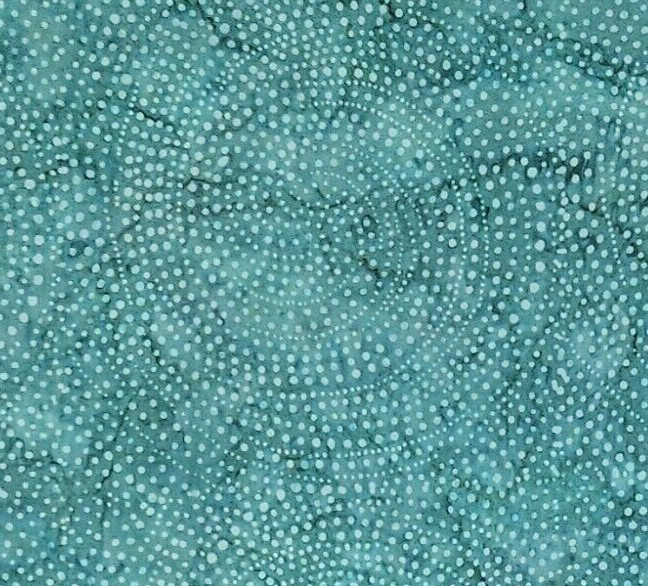 Teal BATIK Fabric Circles TIMELESS TREASURES Cotton Blender HALF YARD BTHY