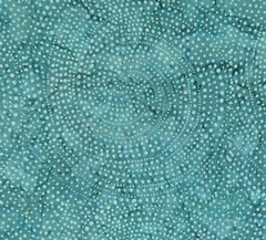 Teal BATIK Fabric Circles TIMELESS TREASURES Cotton Blender HALF YARD BTHY