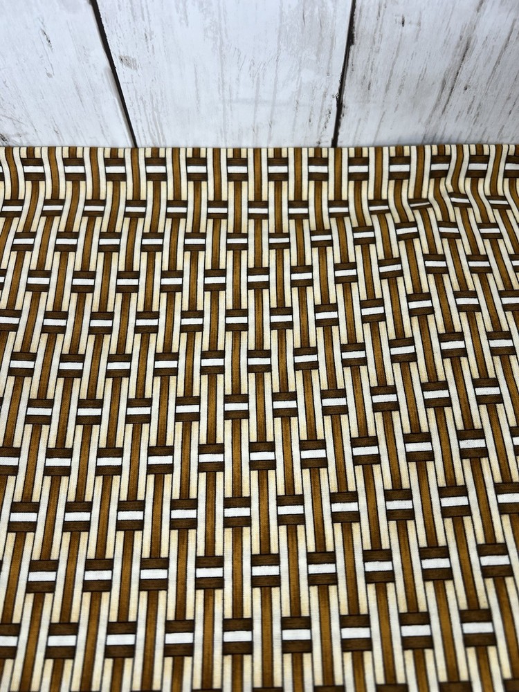 Fabric Cotton Brown Basket Weave Riverwoods No Bull 2 Yards 44″ Wide Quilt Sew