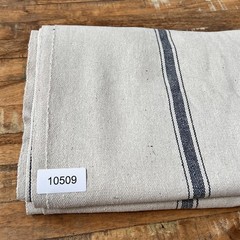 Grain Sack Fabric 56 x 105.5″ Grayish Tan With Black Stripes