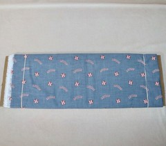 Houston Astros Chambray ~ Logo Pattern MLB Cotton Fabric 1/4 Yard 9” X 58”