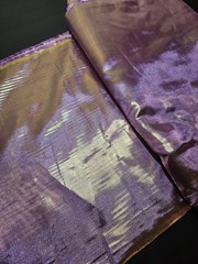 23 Yd Duochrome Lamé Fabric Purple And Gold In 4 Pieces For Decor Craft Sewing