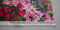 Timeless Treasures of SOHO Patt# “Nature”- C 2759 Flowers Forest Fabric Remnant