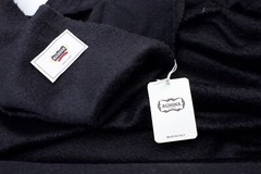 Ermenegildo Zegna(AGNONA)BLACK MOHAIR & WOOL heavy overcoat fabric BY 0.5m