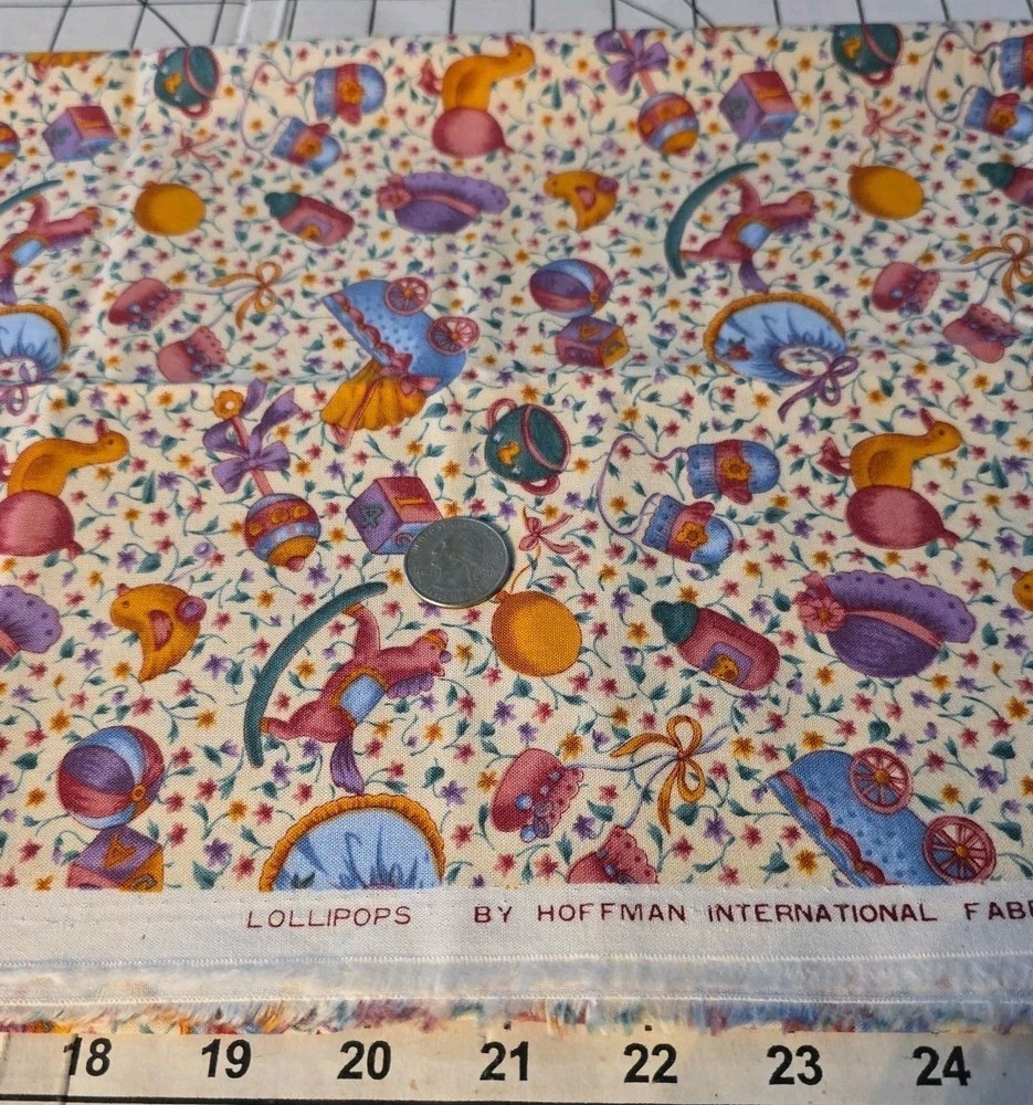 1/2 Yd Lollipops By Hoffman International Fabrics Nursery Theme