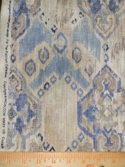 Prescott in Bluestone BTY Richloom 75% Cotton / 25% Linen 54″ Blue Tan Tiles