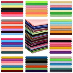 300 Pcs 4 x 4 Inches Multicolor Cotton Fabric Squares Solid Colors Fat Quarte…