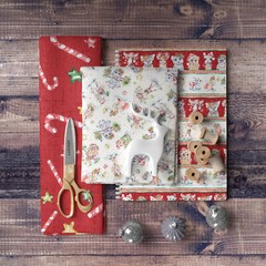 Little Darlings Christmas Characters Double Border 05375 Half yd continuous cuts