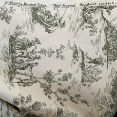 Waverly Toile Upholstery Fabric Forest Green Color ‘Four Seasons’ 46in x 49in