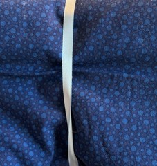 Quilting Fabric Navy Blue Bubble Dot Cotton Remnant 12×120” Runner New