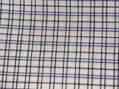 By 1/2 Yd Blue Black White Homespun Plaid Cotton Fabric BTHY